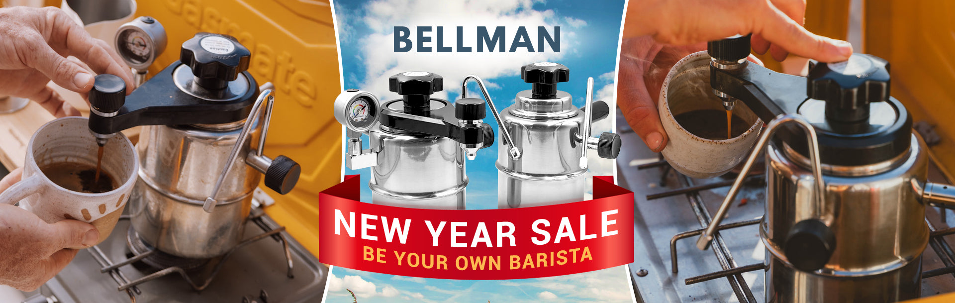 Bellman  Stovetop Espresso Maker & Steamer w. Pressure Gauge - Cafuné  Boutique